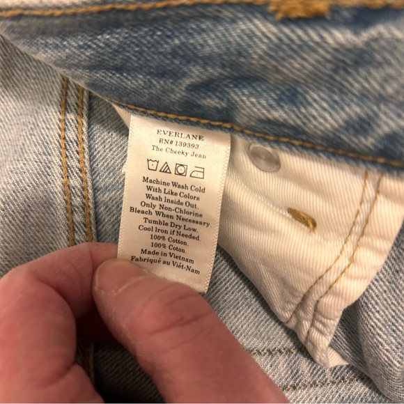Everlane vintage wash straight jeans sz 28 - Picture 6 of 8